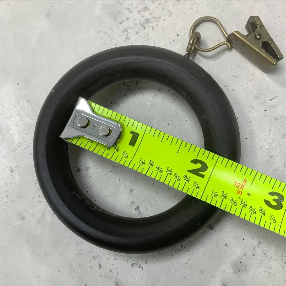 Lot 12 x Composite Drapery Curtain Rings Eyelets & Clips 1.75” ID 2.75